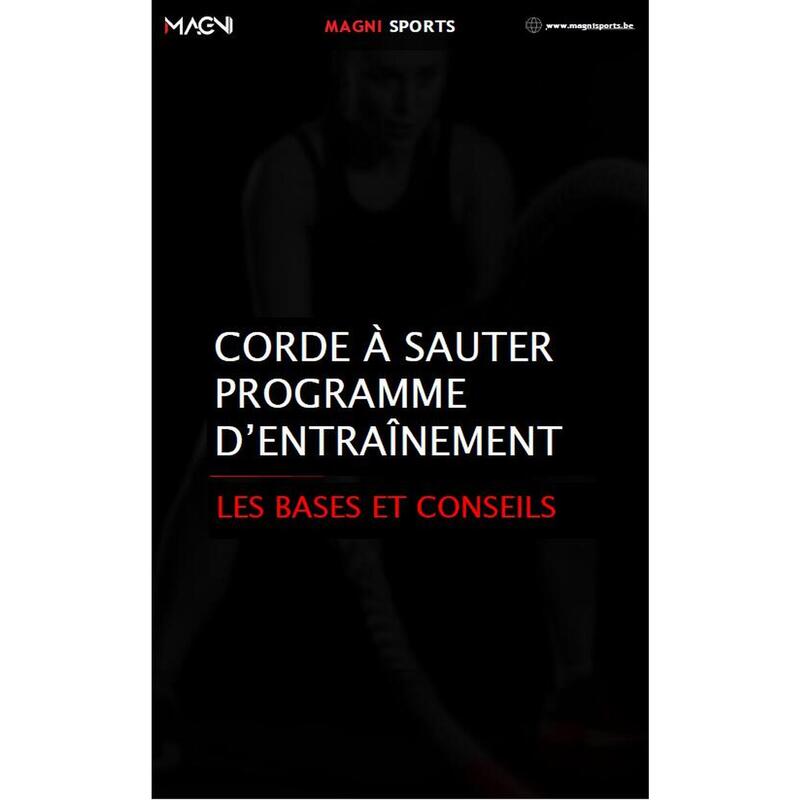 Corde à sauter aluminium, grip antidérapant et sac de transport + Ebook gratuit