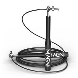 Corde à sauter réglable Pro - corde de vitesse - 3m - Noir TUNTURI