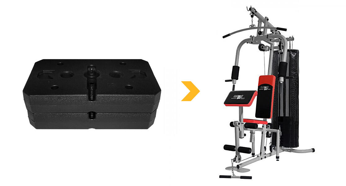 CHRISTOPEIT 2x5.6kg Weight Plates compatible with SP 2000 / SP 20 XL black 2/3