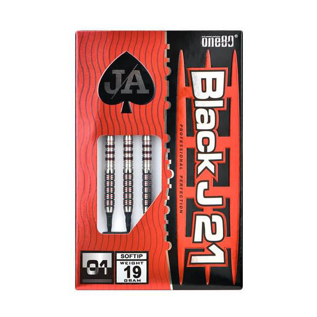 Dardos One80 Black J 21 01 Soft Tip 90% 19gr