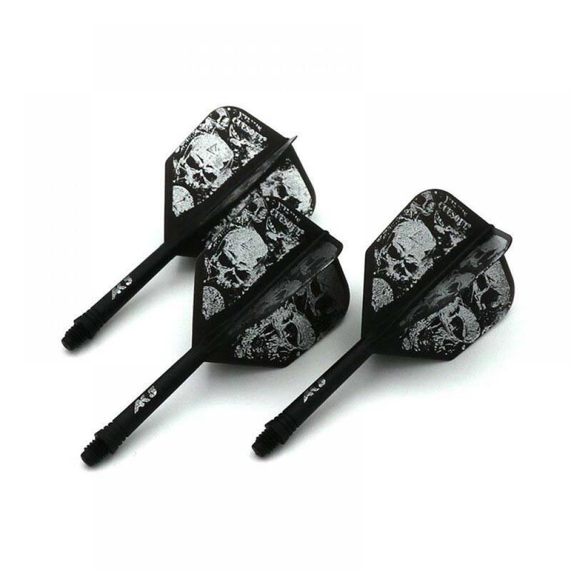 Plumas Cuesoul Flights AK5 Shape Negra Skeleton Pattern L Black