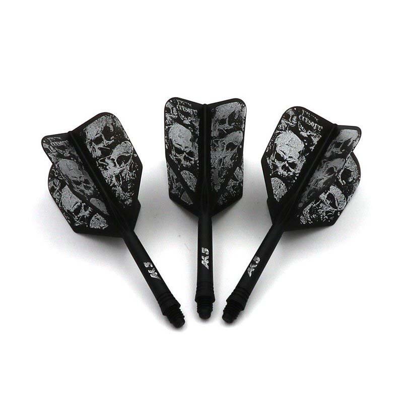 Plumas Cuesoul Flights AK5 Shape Negra Skeleton Pattern L Black