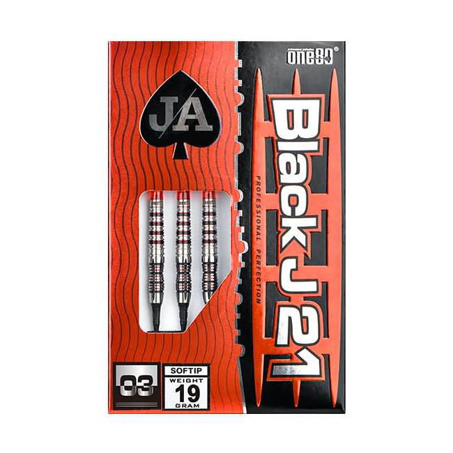 Dardos One80 Black J 21 03 Soft Tip 90% 19gr