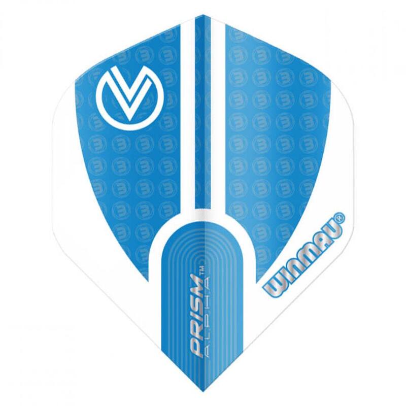 Plumas Winmau Prism Alpha Vincent van der Voort Blue White