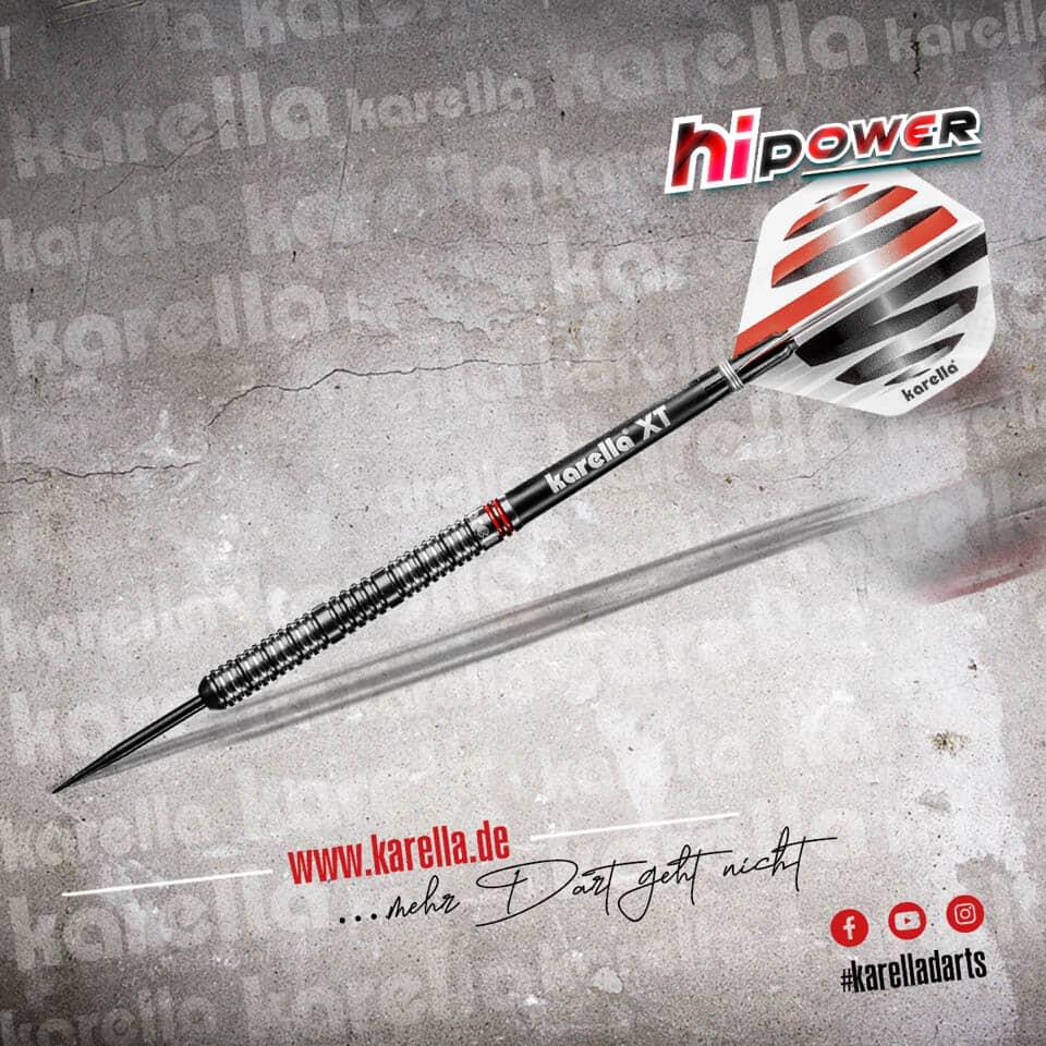 Steeldart Karella HiPower schwarz, 90% Tungsten, 24g 3/4