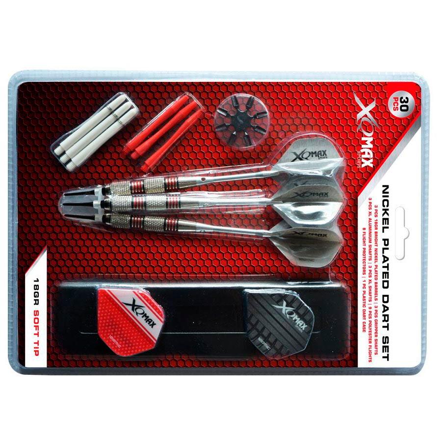 Fléchettes XQ Max 18 g pointe souple canon nickelé - set 30 pcs gris 5/7
