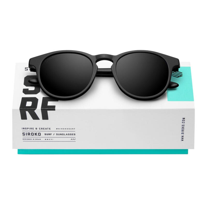 Lunettes soleil fashion rondes Surf SIROKO Mundaka Noir Homme