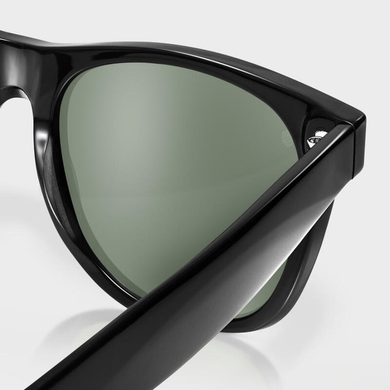 Ochelari de soare din acetat reciclat Iconic Kyoto Negru