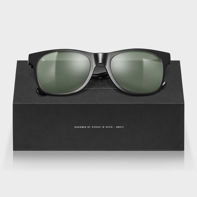 Ochelari de soare din acetat reciclat Iconic Kyoto Negru