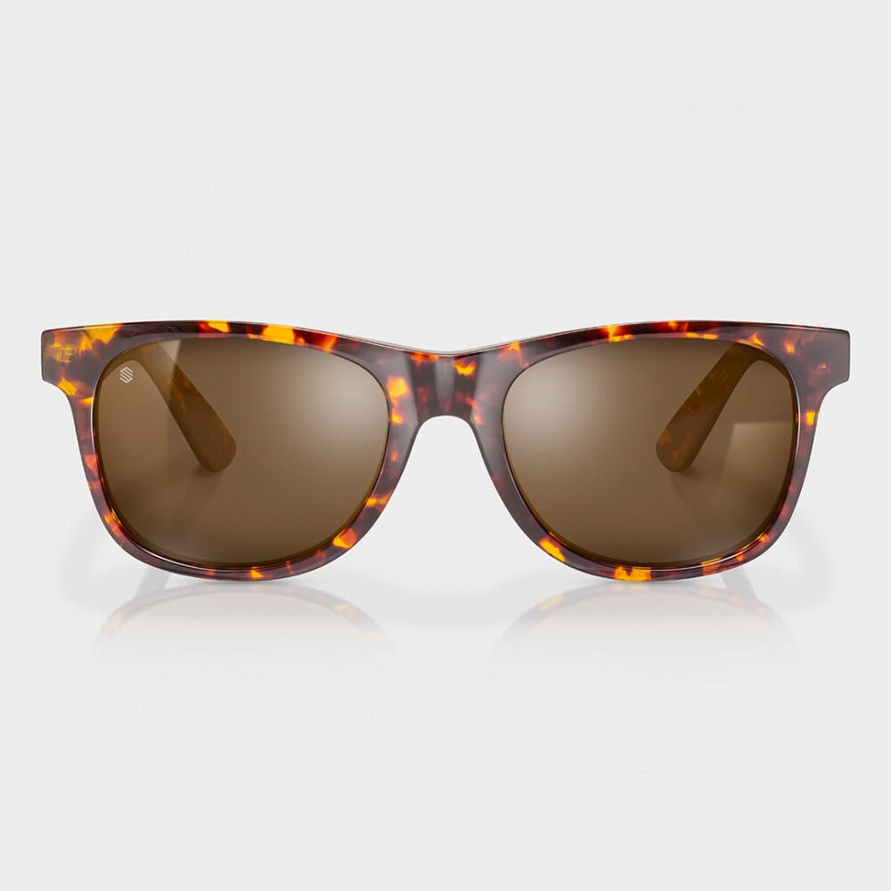 Lunettes de soleil acétate recyclé Surf Homme et Femme Temple Marron 2/7