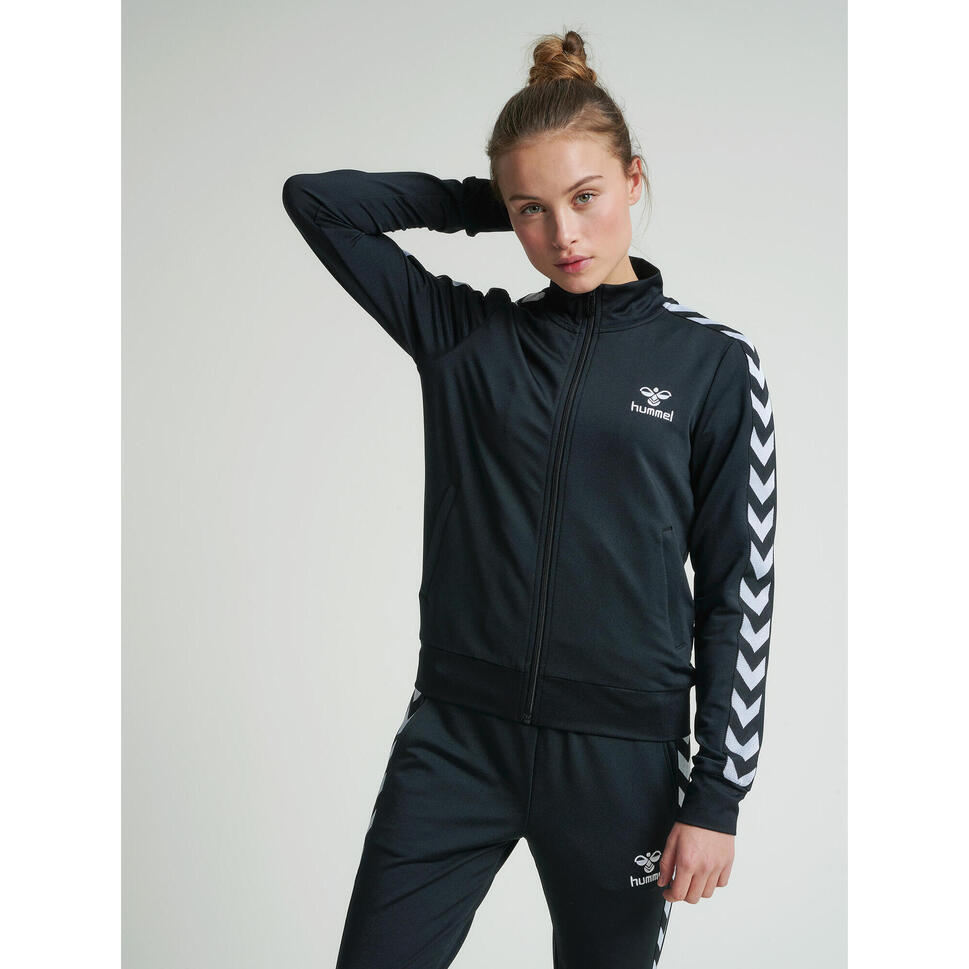 HUMMEL czarna bluza damska sportowa rozpinana hmlNELLY 2.0 ZIP