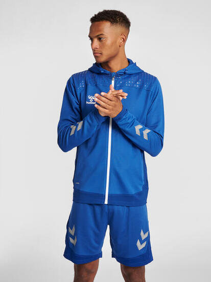 Felpa con cappuccio in poliestere con zip Hummel Lead