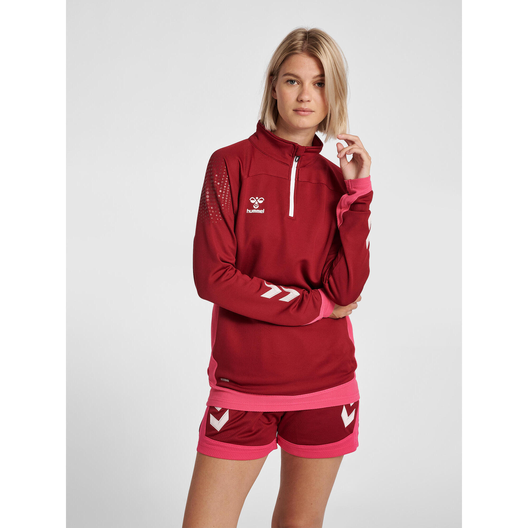 HUMMEL Halbreißverschluss Sweatshirt Hmllead Damen HUMMEL