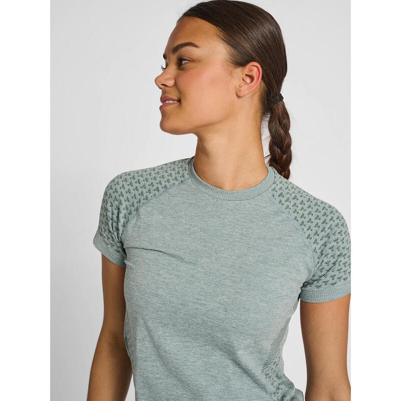 Camiseta Hmlci Yoga Mujer Elástico De Secado Rápido Sin Costuras Hummel