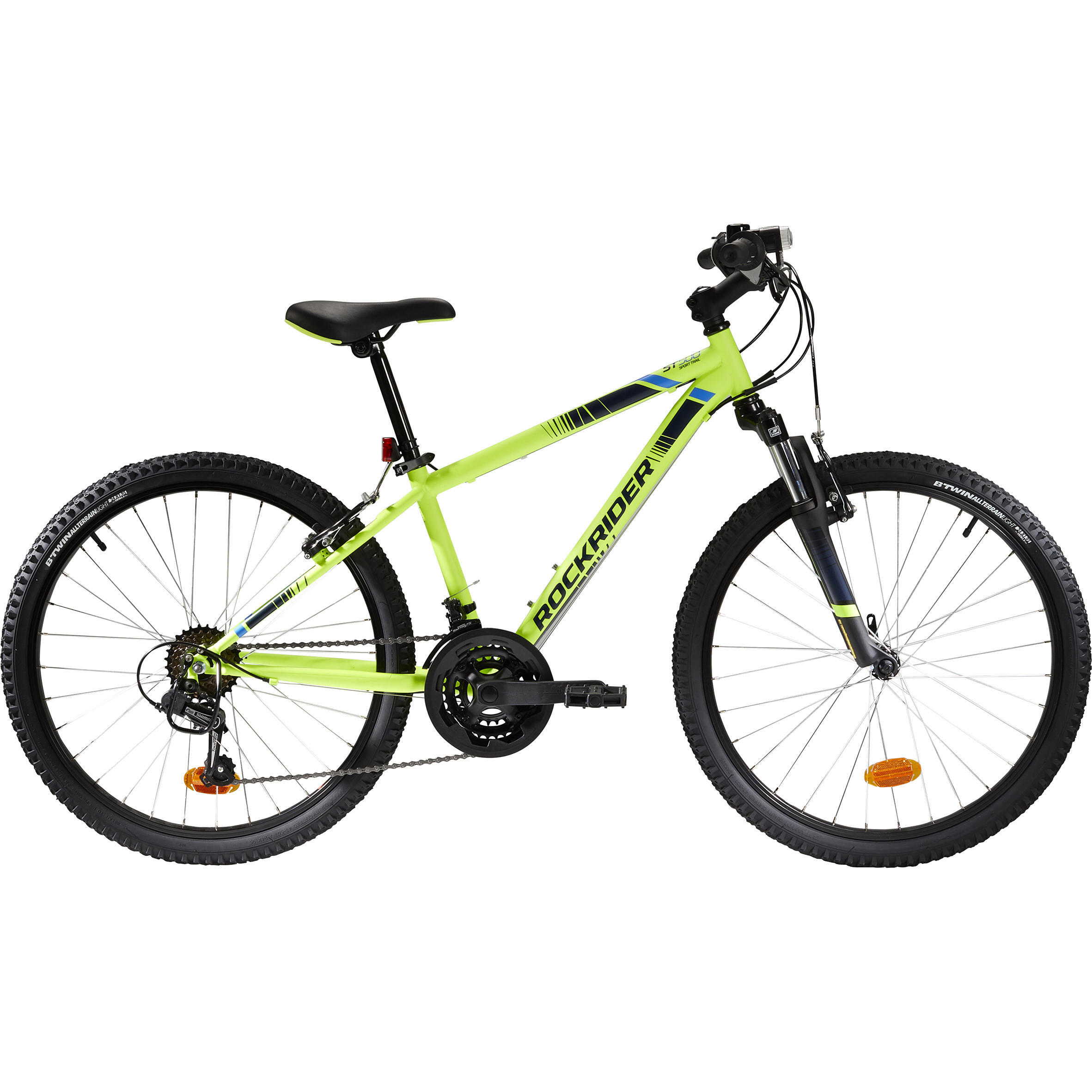 ROCKRIDER REFURBISHED 24 INCH KIDS MOUNTAIN BIKE ST 500 9-12 YEARS OLD - YELLOW - C GRADE