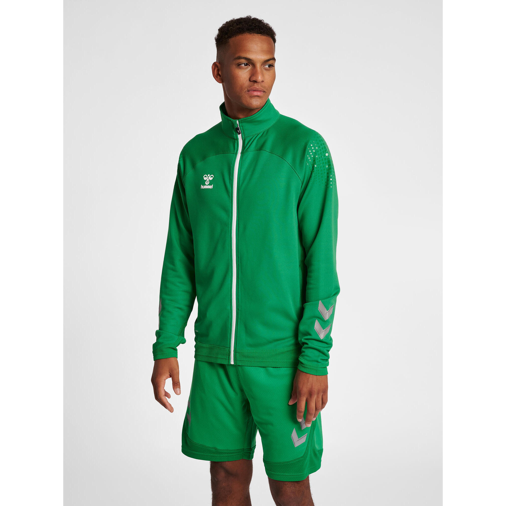 Hummel - Fermeture Éclair Zip Combinaison Hmllead Homme Hummel - Veste - Blanc|vert - 40 M - Decathlon