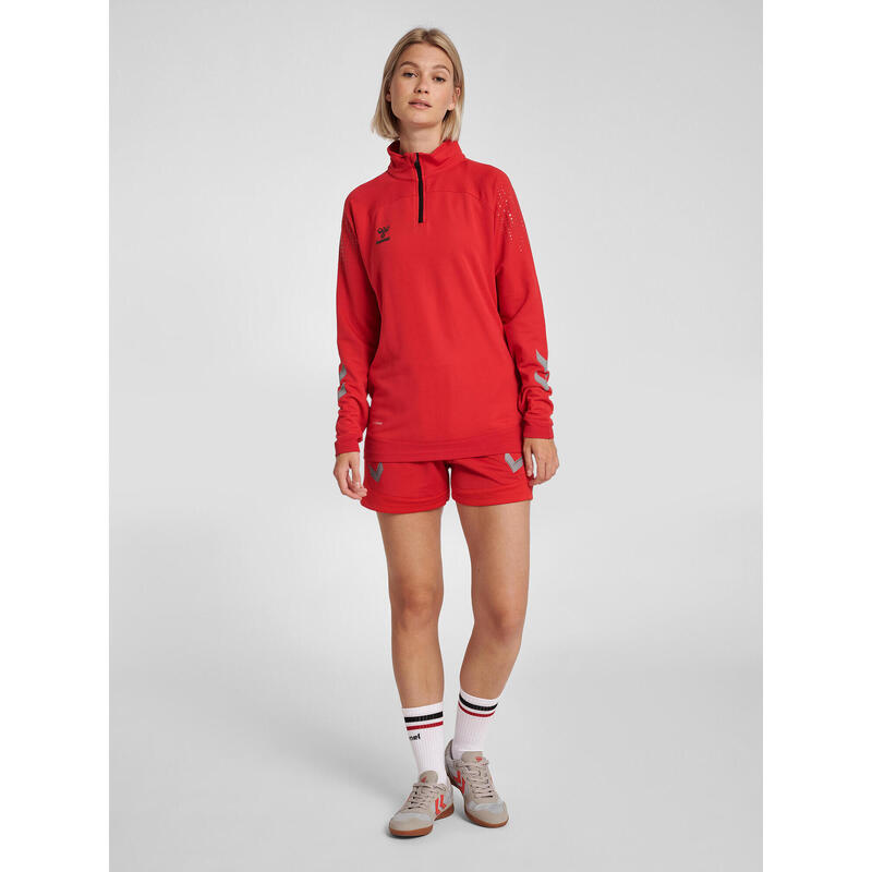 Demie-Fermeture Éclair Zip Sweat-Shirt Hmllead Femme HUMMEL