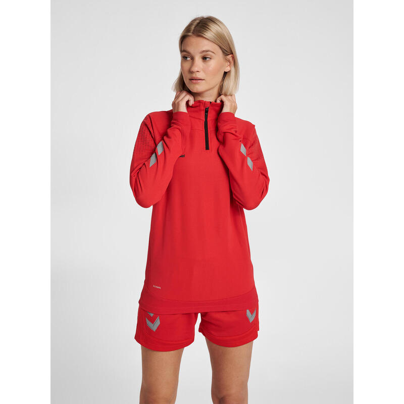 Demie-Fermeture Éclair Zip Sweat-Shirt Hmllead Femme HUMMEL