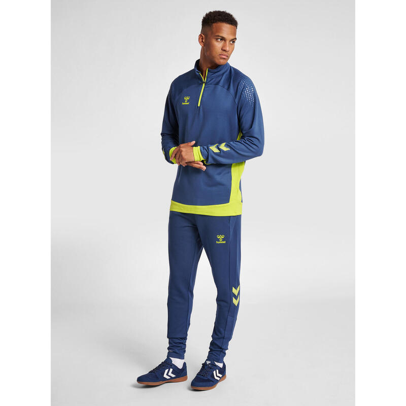 Sweatshirt Hmllead com meio fecho de correr e gola redonda para homem