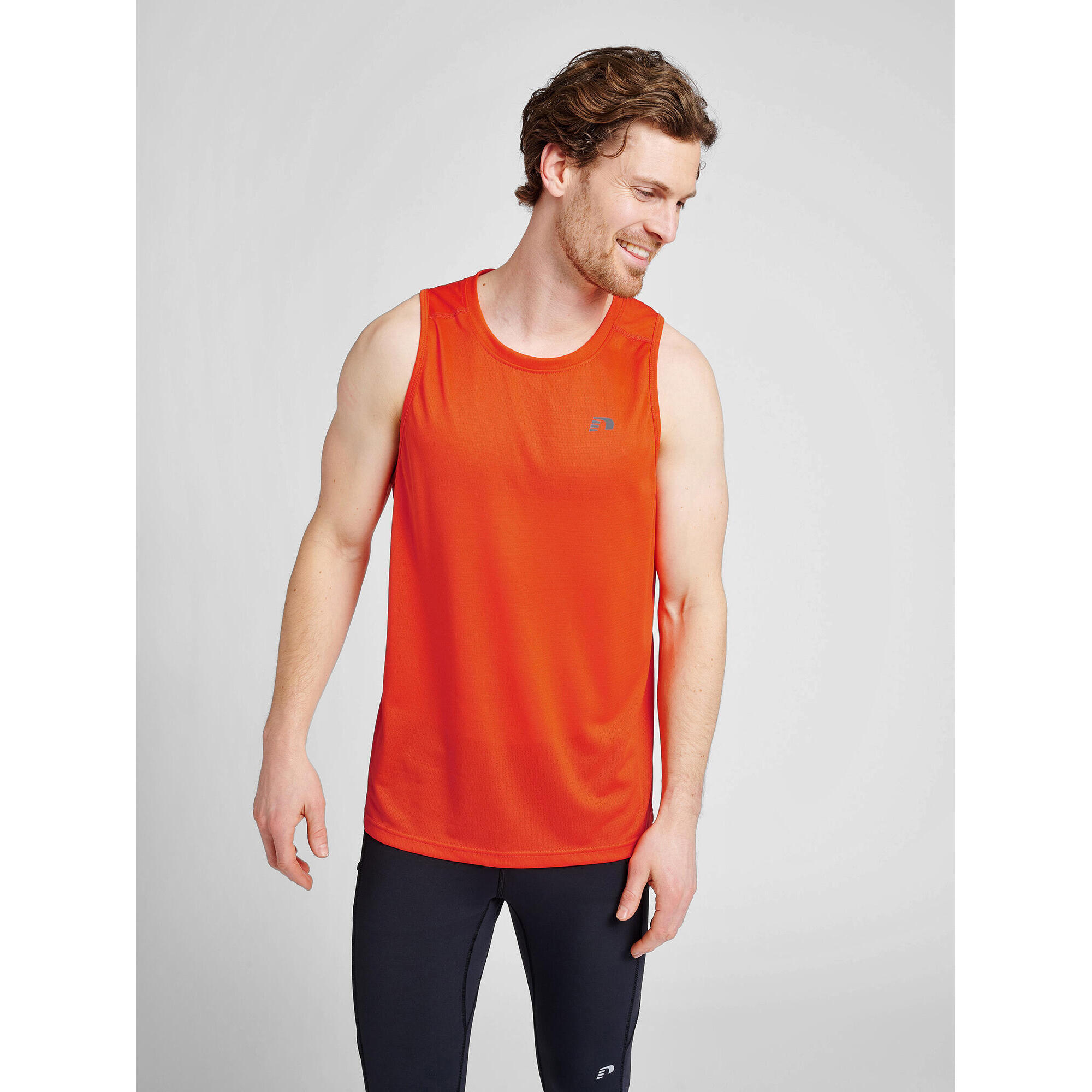 Newline - Enfiler T-shirt Men Running Homme Newline - T-shirt Sans Manche - Orange - 42 M/l - Decathlon