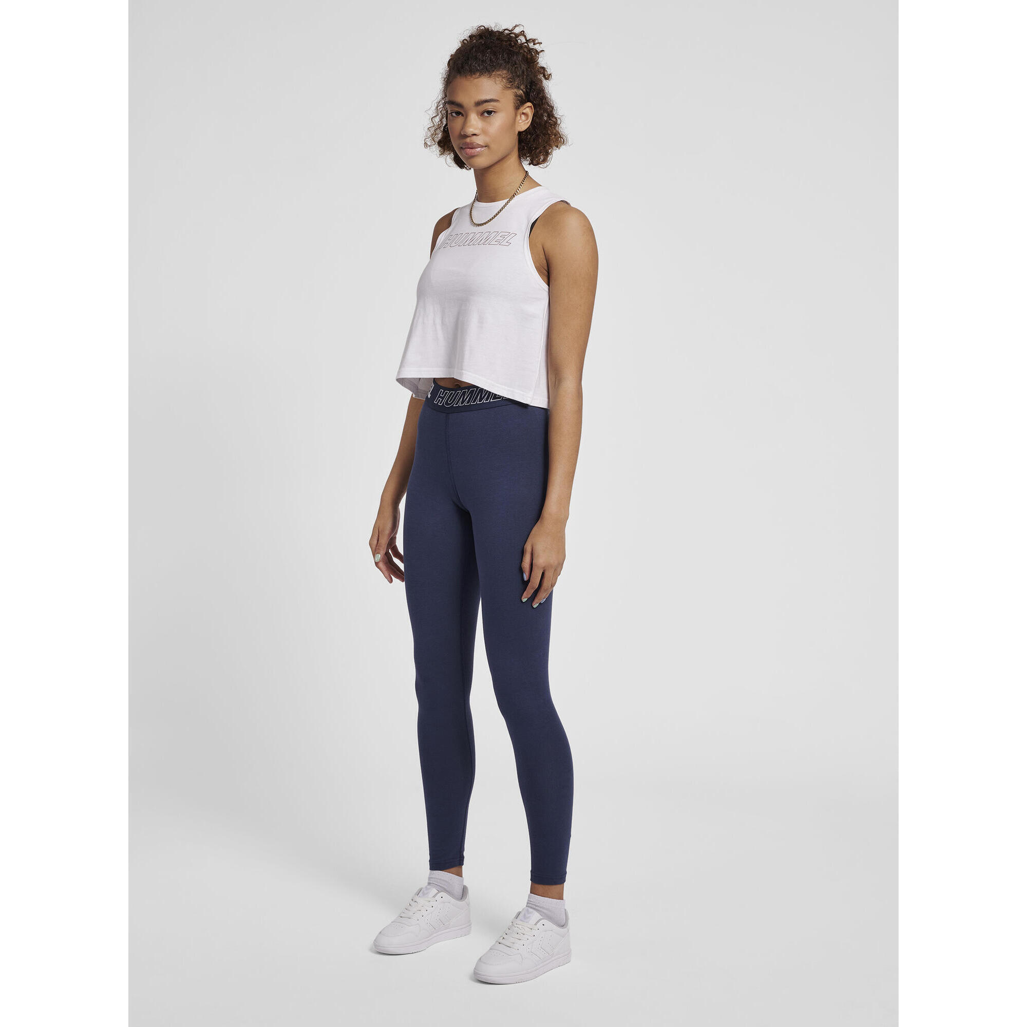 Leggings donna in cotone a vita media Hummel TE Maja |  Hummel