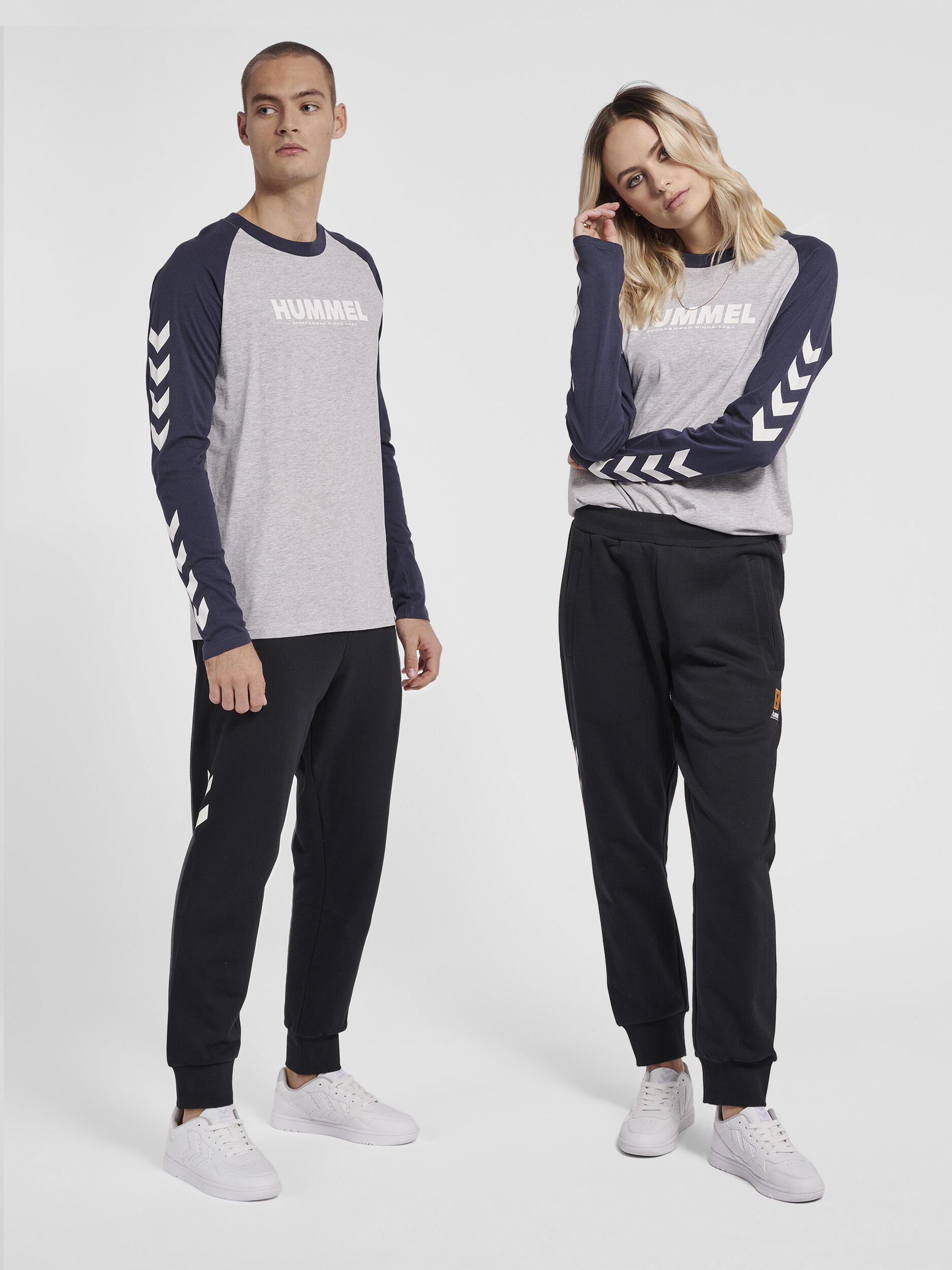Hmllegacy blocked t-shirt l/s t-shirt manches longues unisex adulte