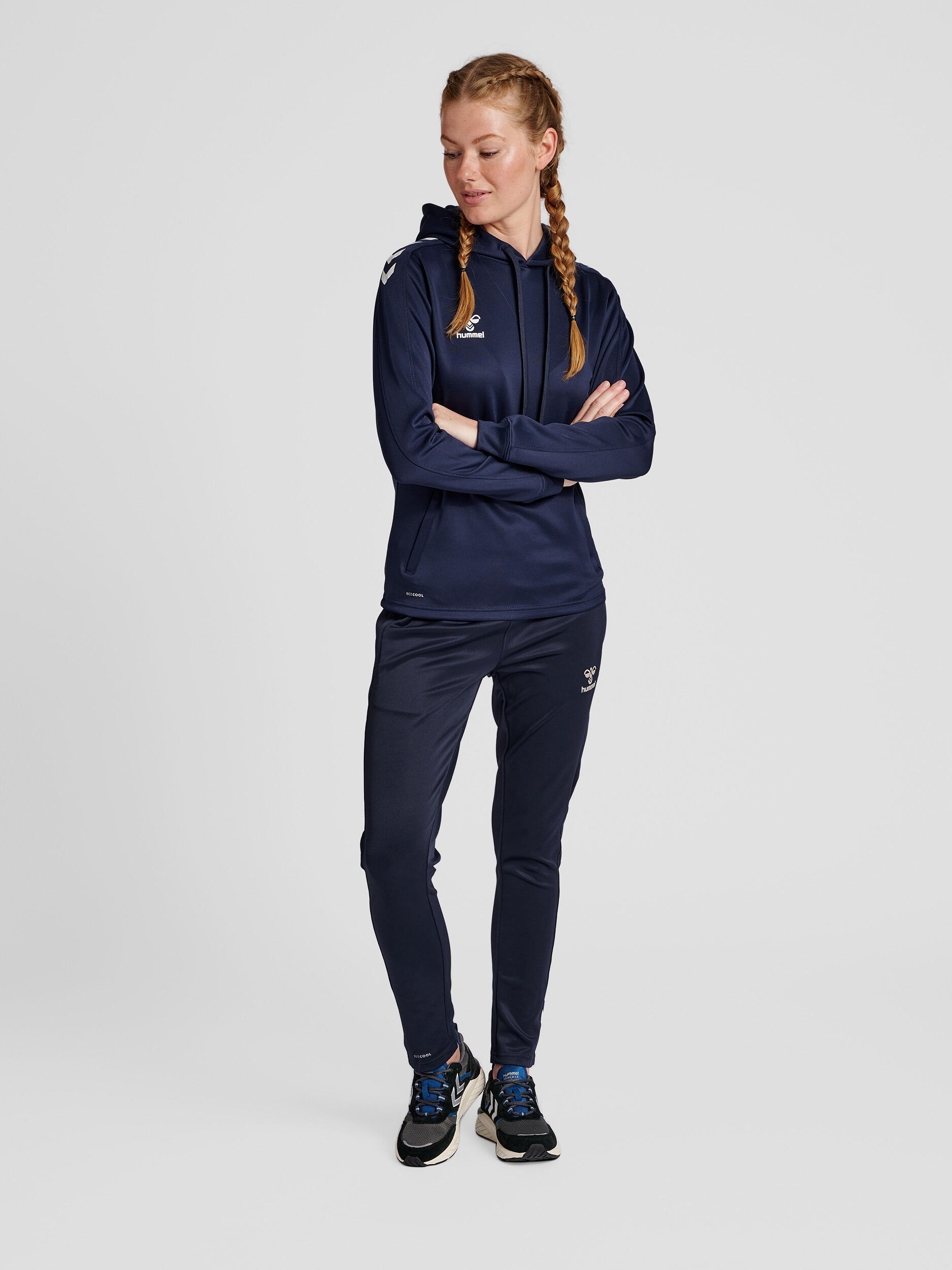 Felpa da donna in poliestere con cappuccio Hummel Core XK 2/7