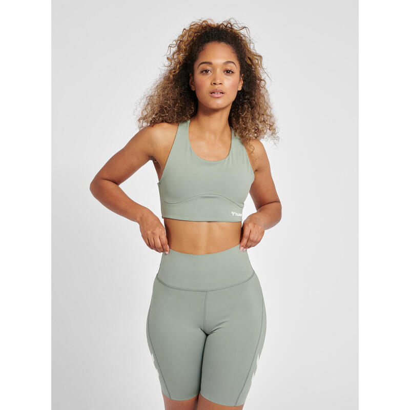 Top para Mulher HUMMEL Tif Seamless Cinzento para Fitness (L)