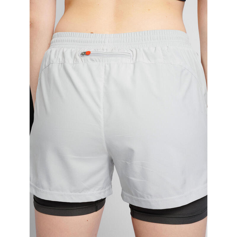 Cierre Con Cordón Pantalones Cortos Women 2-In-1 Running Mujer NEWLINE