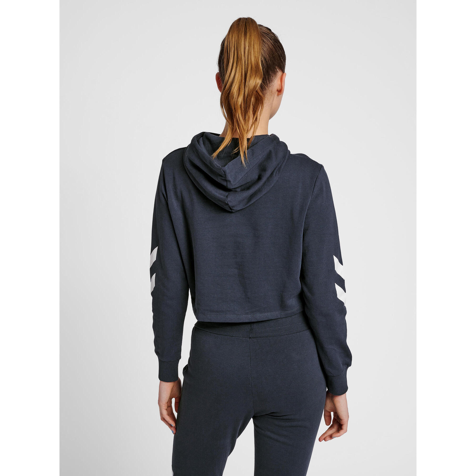 HUMMEL Felpa da donna con cappuccio crop top Hummel hmlLEGACY