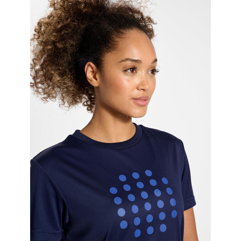 T-Shirt Hmlcourt Paddeltennis Damen Leichte Design Schnelltrocknend Hummel