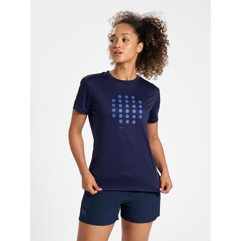 T-Shirt Hmlcourt Padel Vrouwelijk Licht Ontwerp Sneldrogend Hummel