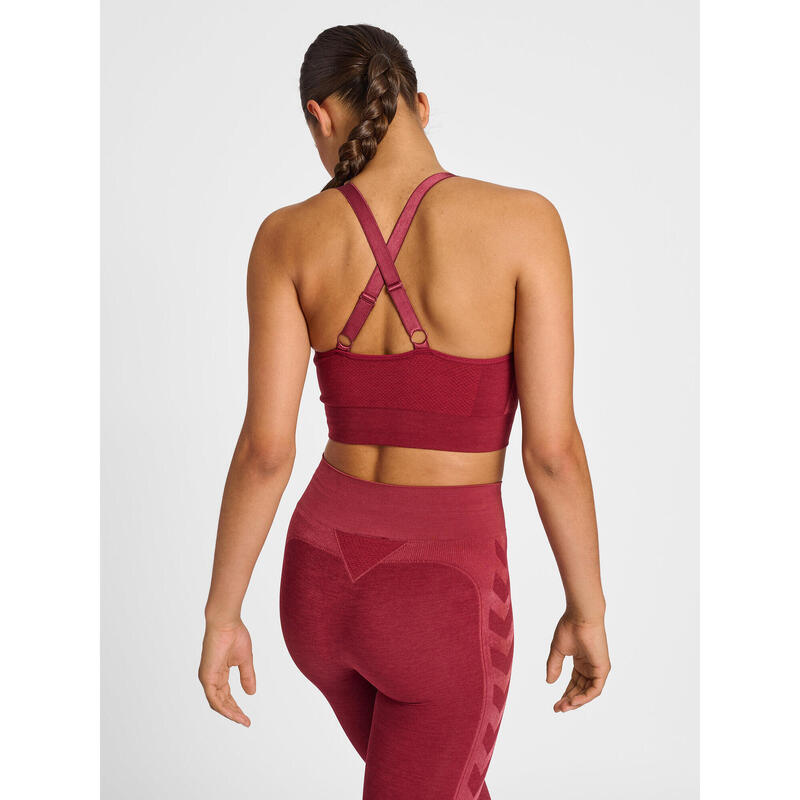 Top Hmlclea Yoga Femme Extensible Respirant Séchage Rapide Sans Couture Hummel