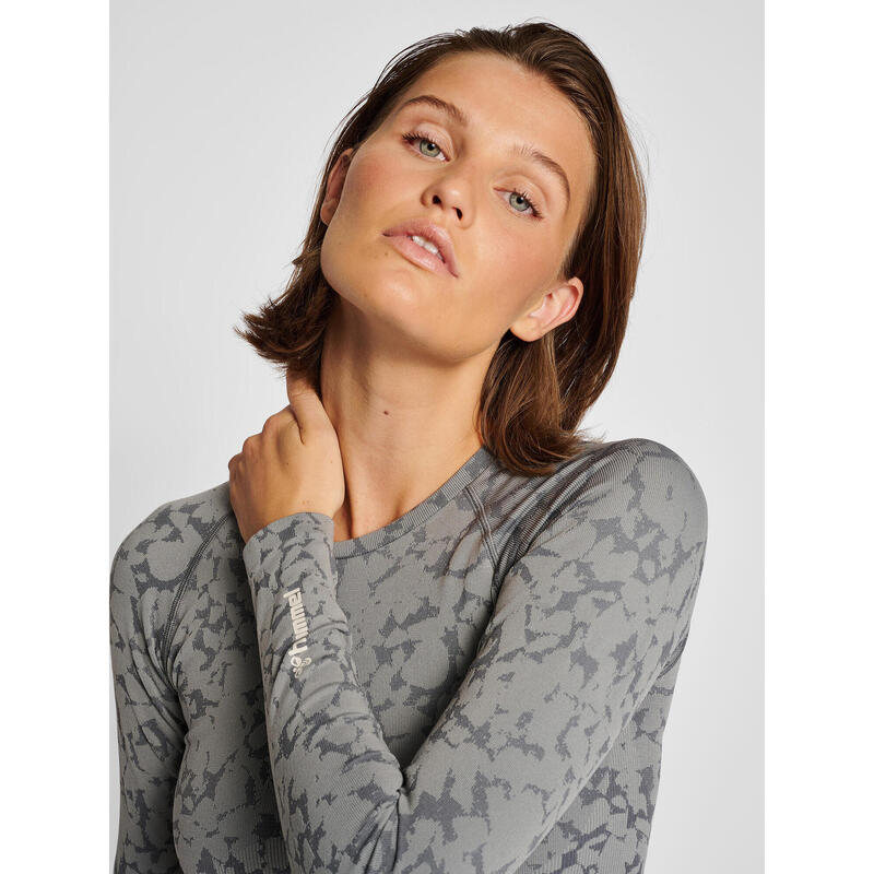 T-Shirt Hmlmt Yoga Femme Respirant Séchage Rapide Sans Couture Hummel