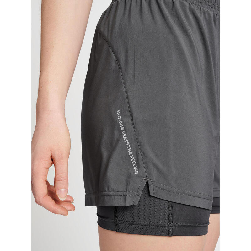 Short Women 2-In-1 Course Femme Extensible Absorbant L'humidité Newline