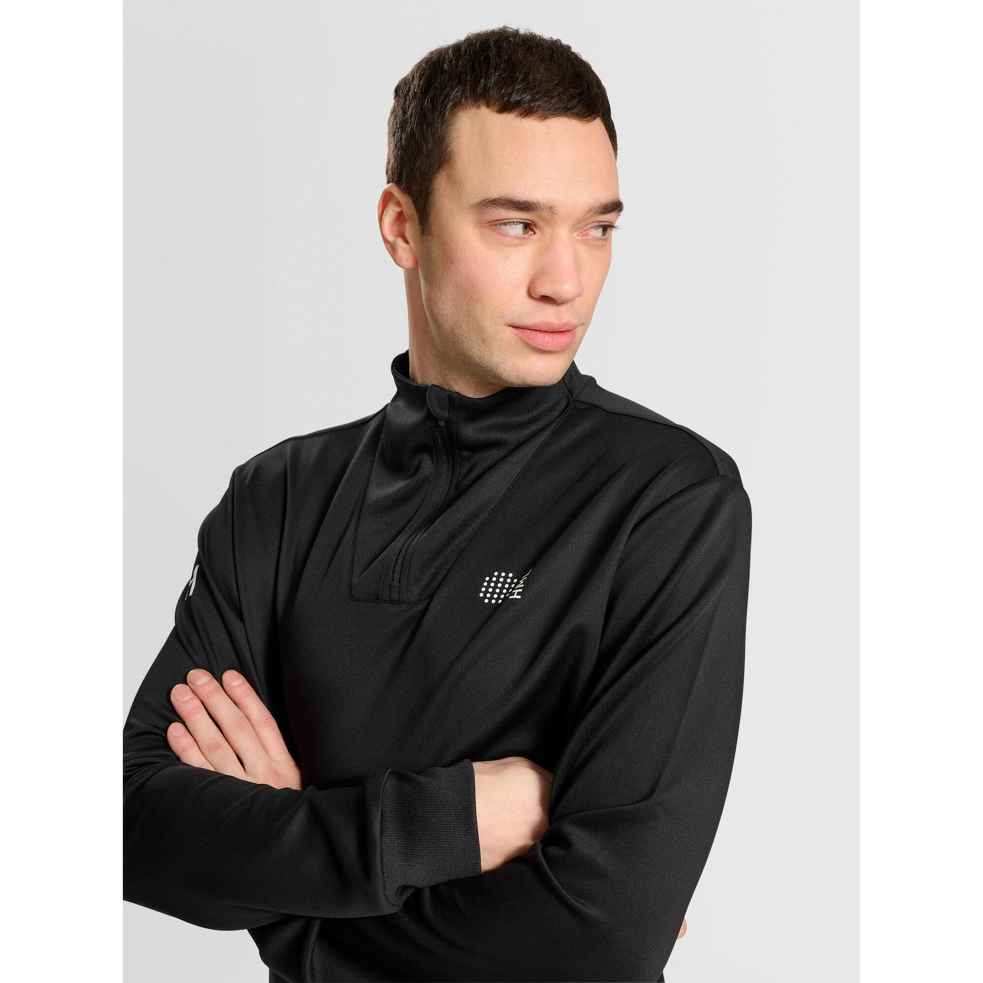 Sudadera paddeltennis hombre sin bolsillo Hummel Hmlcourt, negro 4/7