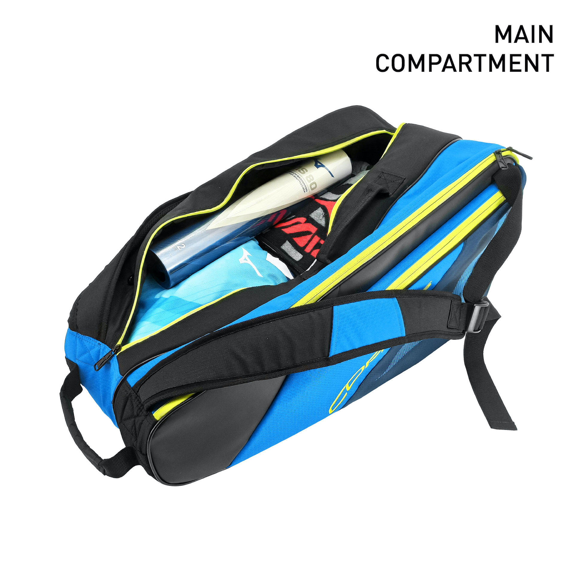 Badminton Racket Bag - Core Series 2-Comp Bag (Black/Blue)