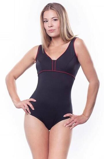 Damen Schwimmen Badeanzug - Schwarzer Einteiler