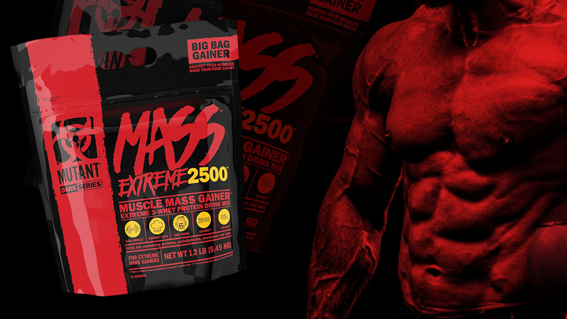 Mutant Mutant Mass EXTREME 2500 (12lbs) Vanilla Ice Cream - Aumento di peso 3/4
