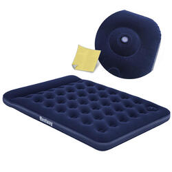 Matelas gonflable randonnée - Pompe À Pied bleu marine