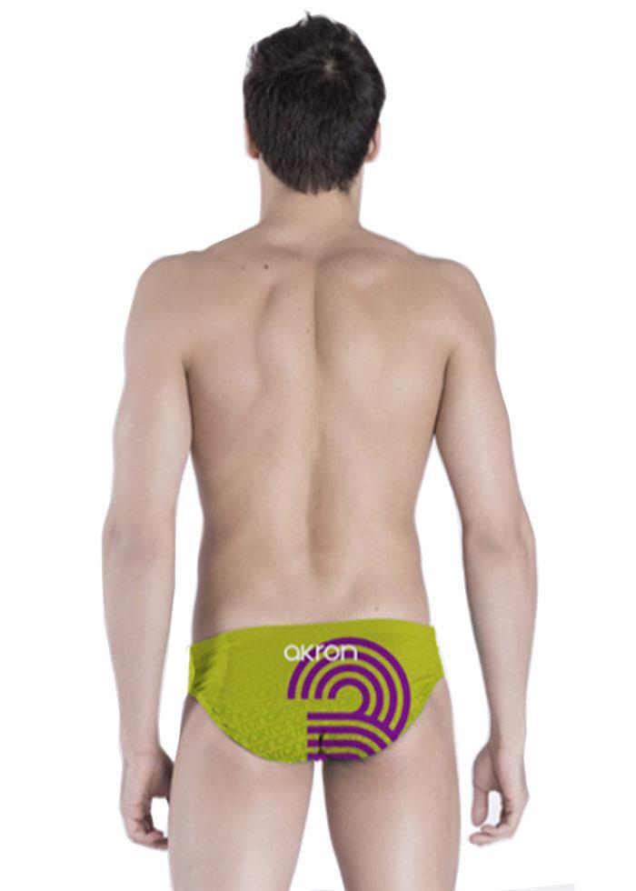 Akron Men's Adi Three Brief - Purple / Green 2/3