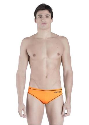Slip bicolore Akron Addison Evo pour homme - Orange/Noir - Taille 28