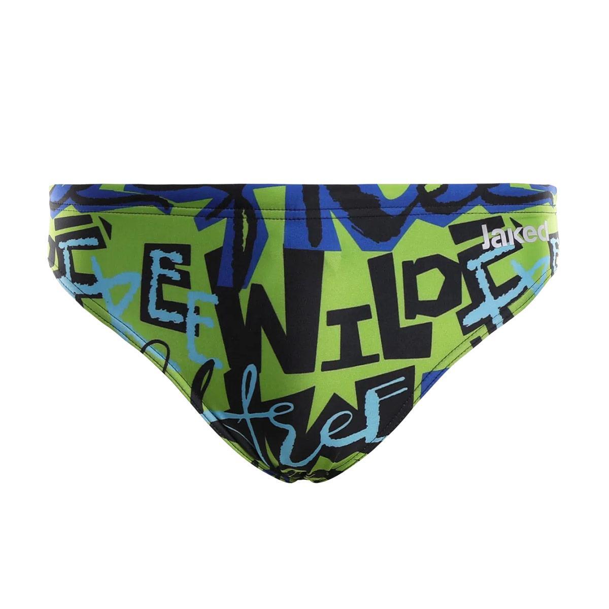 Jaked Mens Wild Briefs - Lime Green 1/3