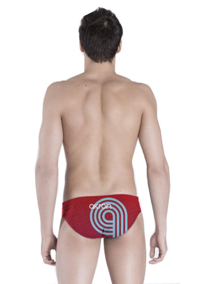 Akron Men's Adi Nine Brief - Red / Blue 2/3