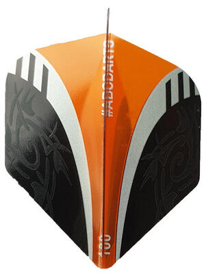 Dart flights - extra stevig - tribal oranje- 8 sets (24 stuks)