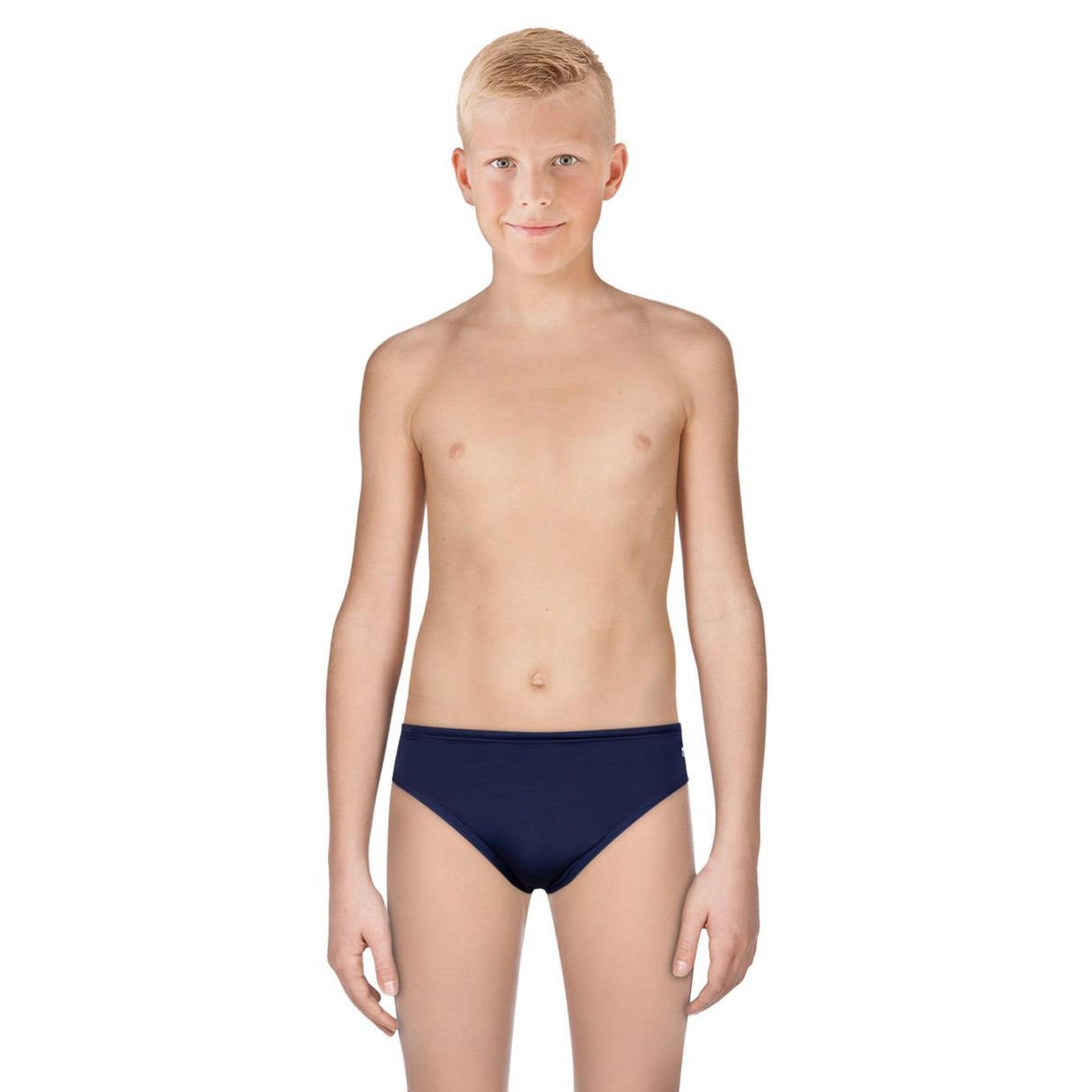 TYR TYR Boy's Durafast Elite Solid Racer Brief - Navy