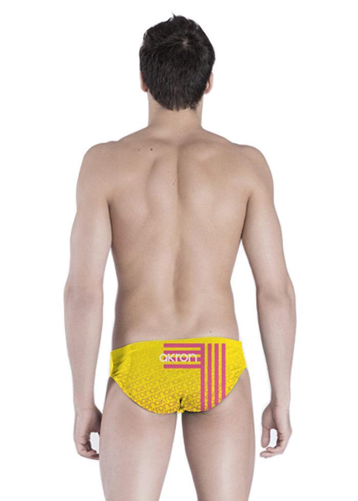 Akron Men's Adi Seven Brief - Yellow / Purple 2/3