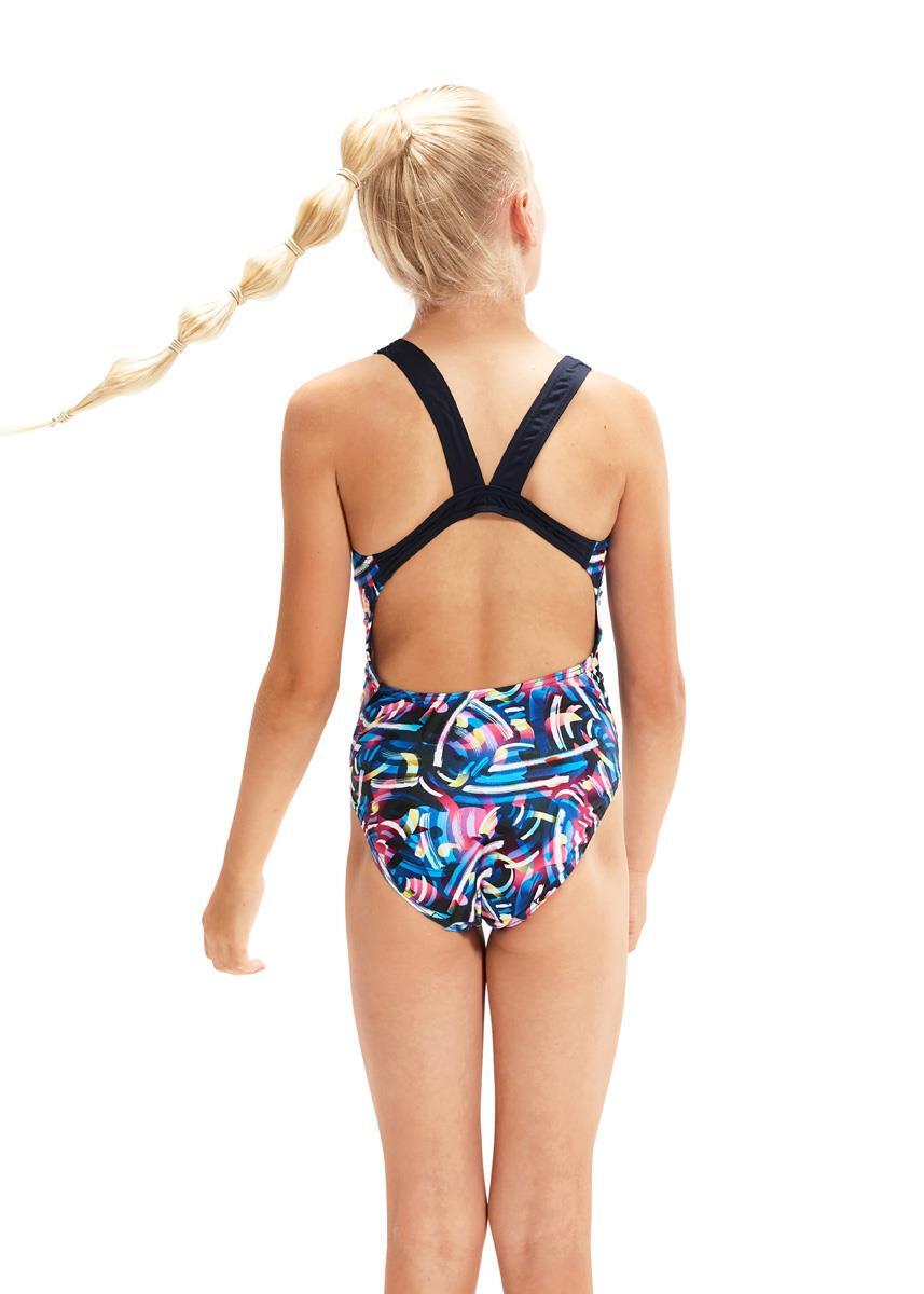 Speedo Eco+ Dig Allover Leaderback Meisjes Badpak 3/5