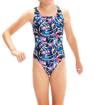 Speedo eco+ dig allover leaderback meisjes badpak