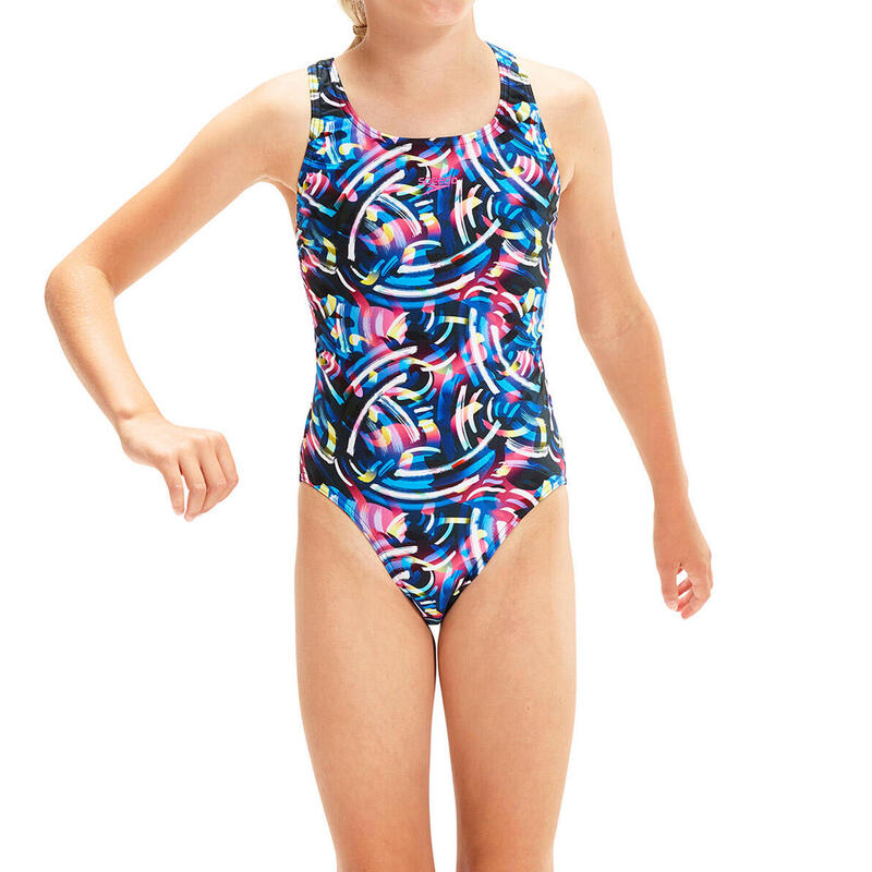 Speedo Eco+ Dig Allover Leaderback Meisjes Badeanzug